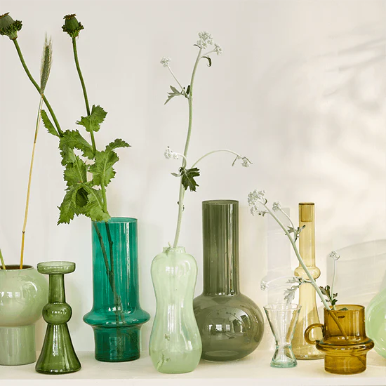 Candle holder Mera hedge green