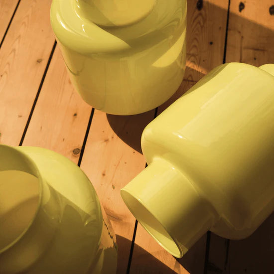 LINDA. x UNC vase Vidro B1 warm olive
